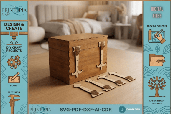 Download Wooden Hinges &amp; Box Laser Cut Templates - Laser cut templates Collection