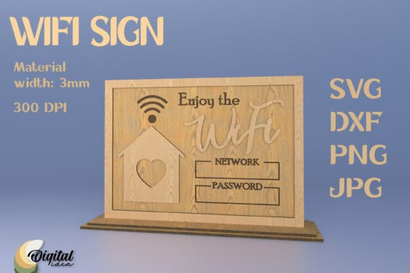 Download Wifi Sign for Home. Wifi SVG. Laser Sign - Laser sign Collection