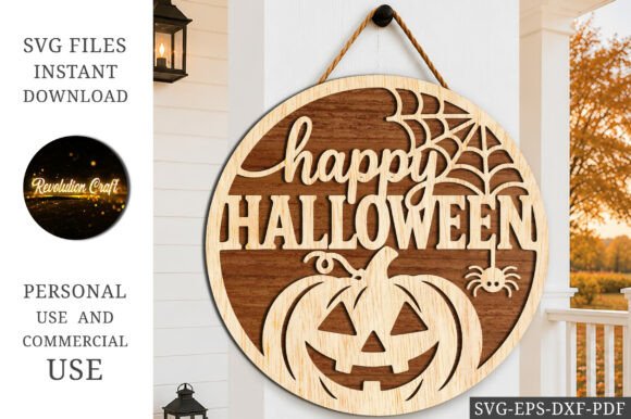 Download Happy Halloween Pumpkin Sign SVG - Premium Resources