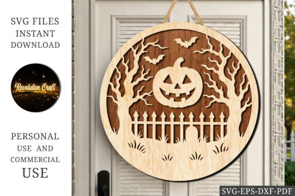 Download Halloween Pumpkin Round Sign SVG - Premium Bundle