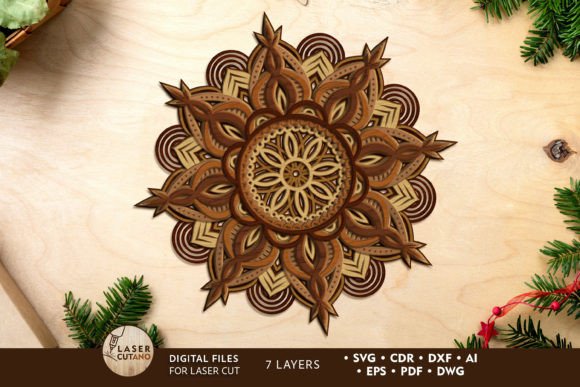 Download MULTILAYER MANDALA Laser Cut Templates - Laser cut templates Collection