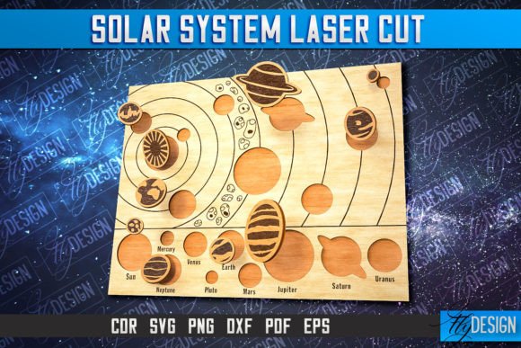 Download Solar System Laser Cut | Home Decor SVG - Home decor svg Collection