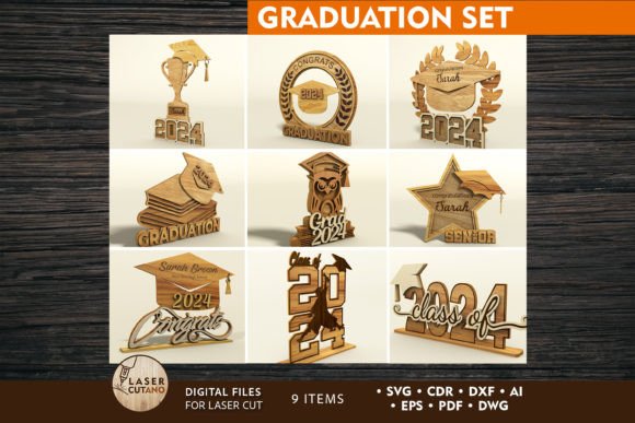 Download Graduation SET Laser Cut Templates - Laser cut templates Collection