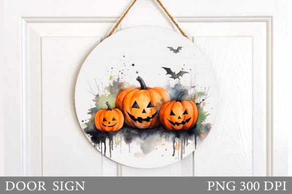 Download Halloween Pumpkin Door Sign Sublimation - Premium Bundle