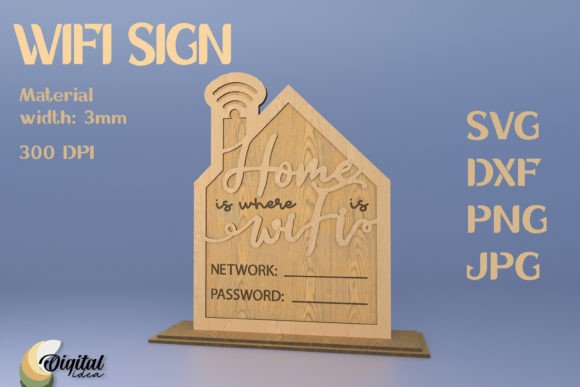 Download Wifi SVG. Laser Sign. House Laser Cut - Laser sign Collection