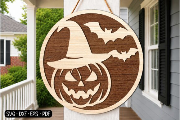 Download Halloween Witch Hat Pumpkin Round SVG - Premium Resources