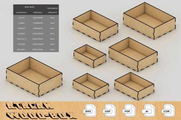 Download Box Laser Cut Templates Vector Files 049 - Laser cut templates Collection