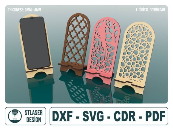 Download Wooden Phone Stand Laser Cut Templates - Laser cut templates Collection