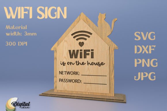 Download Wifi SVG. Laser Sign. House Laser Cut - Laser sign Collection